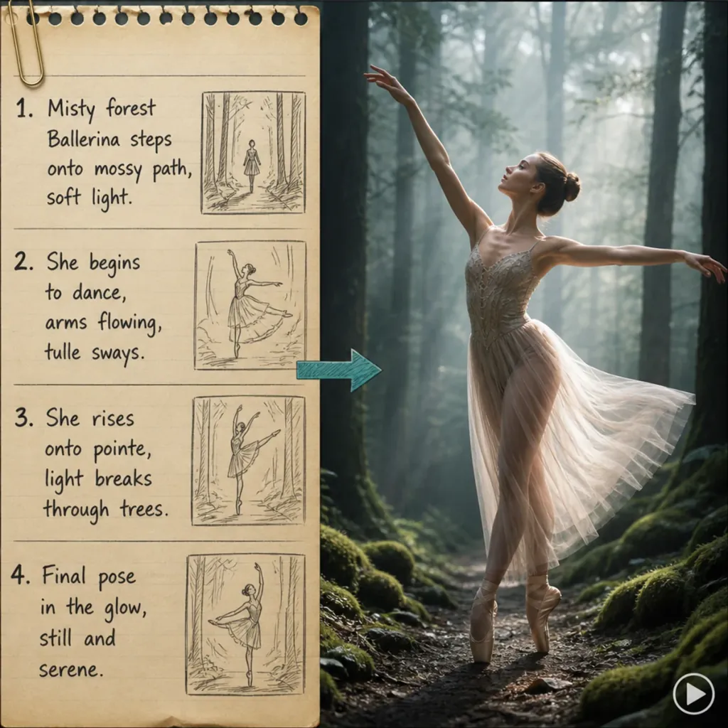 Seedance 2.0: Text to Video — Generate cinematic videos from text prompts with controlled camera movements and natural motion. Defaults to a fast 480p draft.